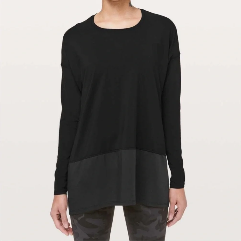 Lululemon Ease of Mind Long Sleeve Oversized Size 6 Black